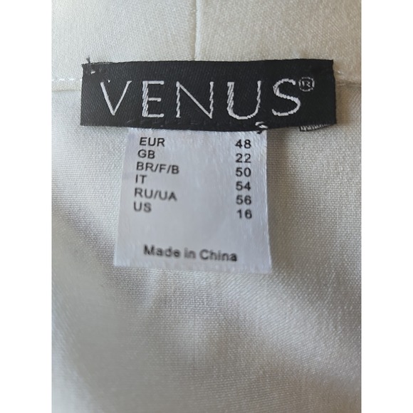 Venus Women's Crochet Lace Cardigan Sz 16 Peplum Tailcoat Ivory Wedding EUC - Picture 5 of 13